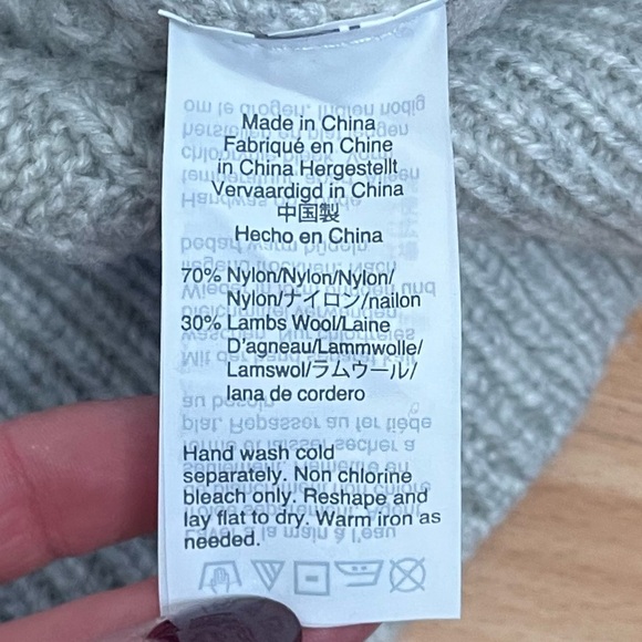 J.CREW POPCORN CABLE KNIT SWEATER GRAY XS est. CHUNKY COZY WINTER LAYERING TOP - Picture 7 of 10